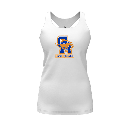 [FT0TRBWH-FYS-LOGO2] Decker Racerback Tank Top (Female Youth S, White, Logo 2)