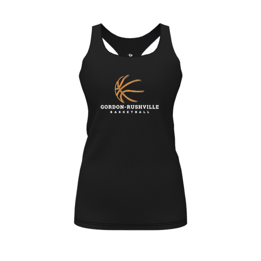 [FT0TRBBK-FYS-LOGO1] Decker Racerback Tank Top (Female Youth S, Black, Logo 1)