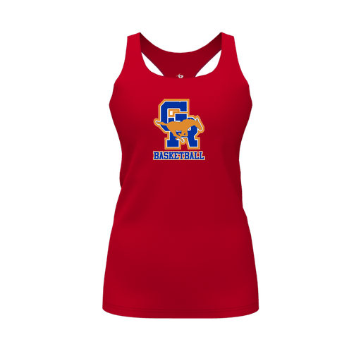 [FT0TRBRD-FYS-LOGO2] Decker Racerback Tank Top (Female Youth S, Red, Logo 2)