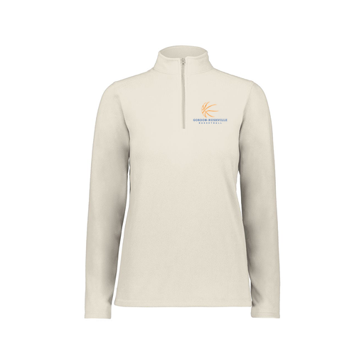 [6864.53T.XS-LOGO3] Ladies MicroFleece 1/4 Zip Pullover (Female Adult XS, White, Logo 3)