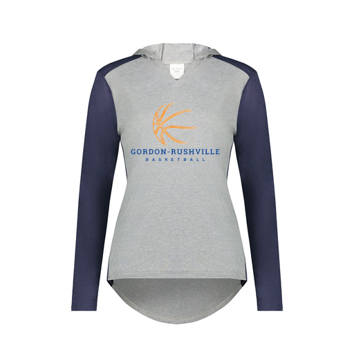 [6902.29V.XS-LOGO3] Ladies Vintage Hoodie (Female Adult XS, Navy, Logo 3)