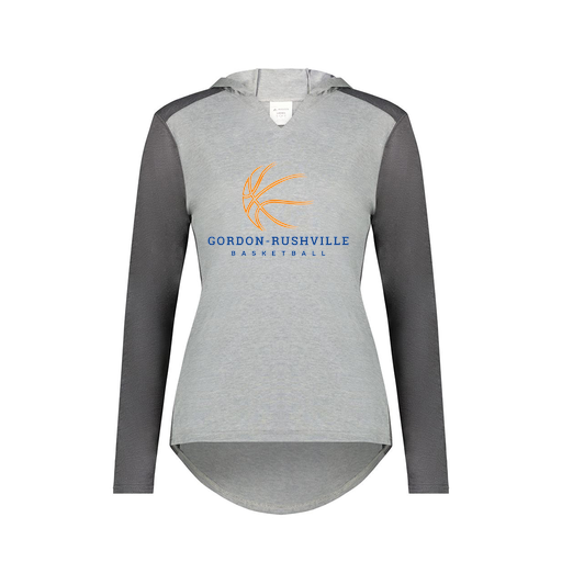 [6902.30V.XS-LOGO3] Ladies Vintage Hoodie (Female Adult XS, Gray, Logo 3)