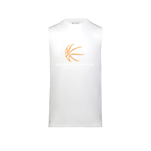 [222593.005.S-LOGO1] Men's CoolDry TankTop (Adult S, White, Logo 1)