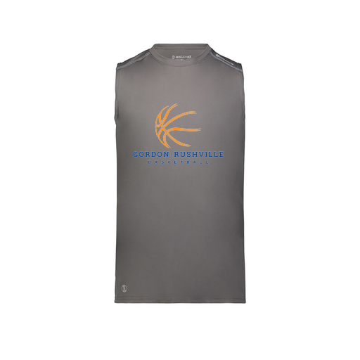 [222593.98D.S-LOGO3] Men's CoolDry TankTop (Adult S, Gray, Logo 3)