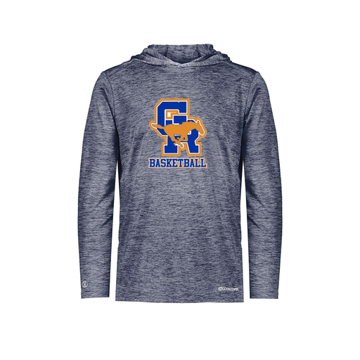 [FOLHCGNV-AS-LOGO2] Decker Men's Charge Hoodie (Adult S, Navy, Logo 2)