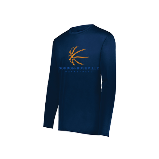 [222822.065.XS-LOGO3] Men's LS Smooth Sport Shirt (Adult XS, Navy, Logo 3)