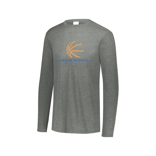 [FTLCUBGY-AXS-LOGO3] Decker Men's Tri-Blend T-Shirt - Long Sleeve (Adult XS, Gray, Logo 3)