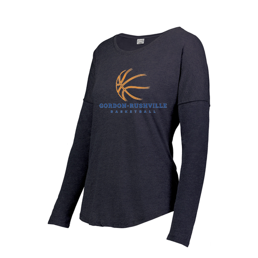 [FTLCUBNV-FAXS-LOGO3] Decker Women's Tri-Blend T-Shirt - Long Sleeve (Female Adult XS, Navy, Logo 3)